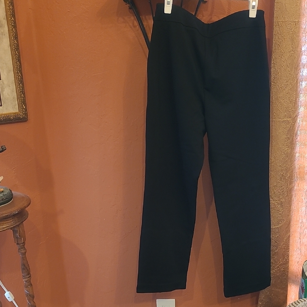 Nanette Lepore Black Pants Button-Detail Pull On Stretch Size Medium - Picture 5 of 10